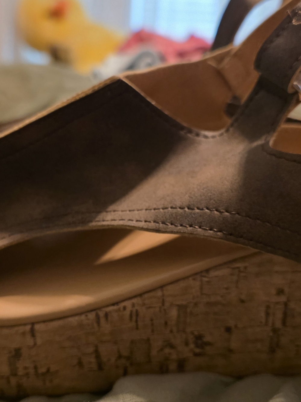 Women's Brown Cork Wedge Sandals